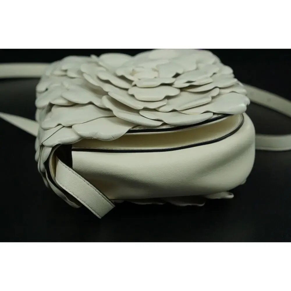 Valentino Garavani Atelier Rose 03 Small Leather Shoulder Bag Ivory Flower $2995